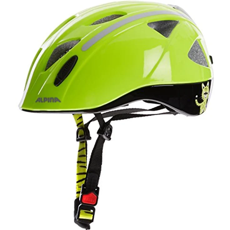 Alpina Kids Ximo Flash Be Visible Reflection, Größe 45 - 49 cm - Fahrradhelm, Farbe Gelb – Bild 11