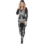 Underwraps Skelett Kapuzenkleid (L), Kostüm für Halloween und Themenpartys, 100% Polyester, einteiliges Design mit Kapuze