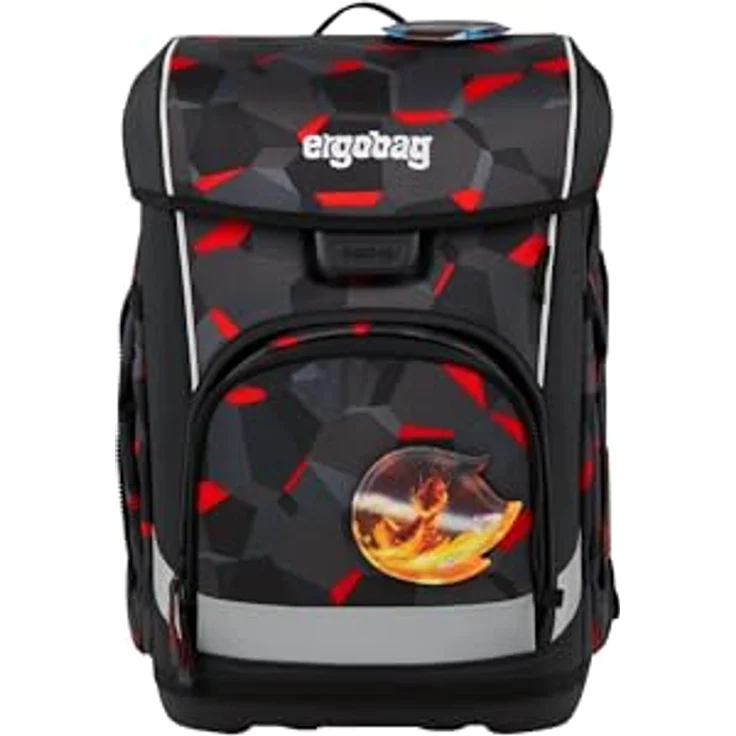 ergobag cubo Light Set ergonomischer Schulranzen, extra leicht, 6-teilig, 860 g, individuelles Design mit Kletties, inklusive Turnbeutel, Federmäppchen und Schlampermäppchen, aus 100% recycelten PET-Flaschen – Bild 3