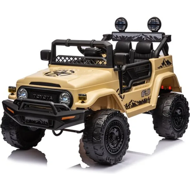 Toyota FJ Cruiser, lizenziertes Elektroauto für Kinder mit Fernbedienung, LED-Beleuchtung und Li-Ion-Akku, blau