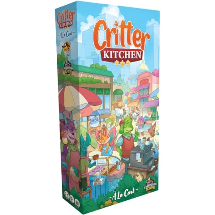 Lucky Duck Games Critter Kitchen à la carte, Erweiterung für Brettspiel mit neuen Rezepten und Charakteren, mehrfarbig