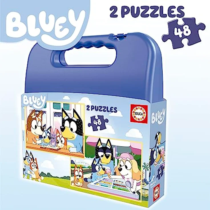 Educa Bluey Super Puzzle, 2 x 48 Teile Kinderpuzzle ab 4 Jahren, FSC-zertifiziert, hochwertige Qualitäts-Puzzles aus Spanien – Bild 4