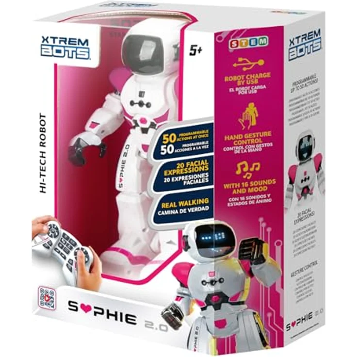 Xtrem Bots - Sophie | Roboter Kinder Ab 4 Jahre | Mädchen Roboter | Ferngesteuerte Roboter | Programmierbarer Roboter | Roboter Ferngesteuert Farbe Rosa – Bild 3