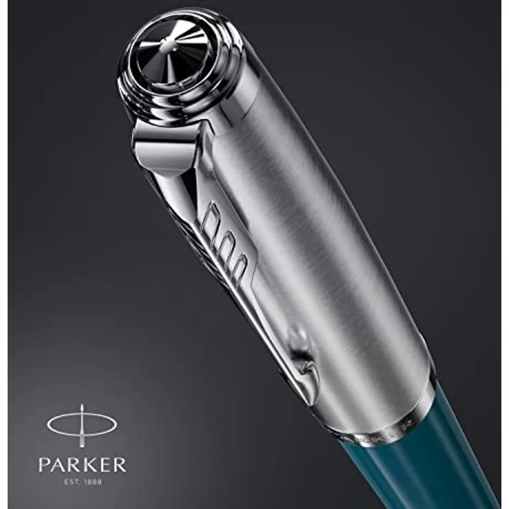Parker 51 Teal C.C. M, Kugelschreiber aus Edelharz in Teal Blue mit ikonischer Feder – Bild 6
