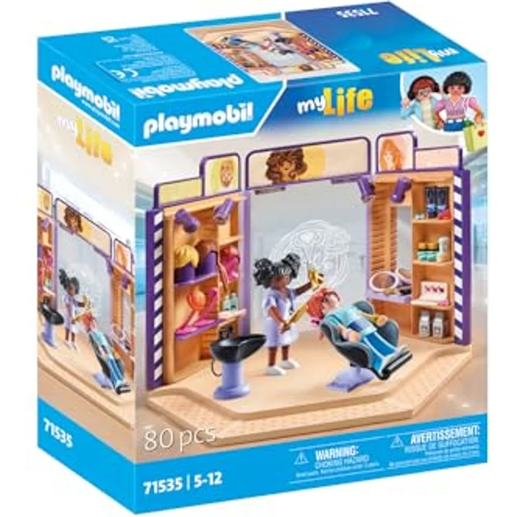 Playmobil® Konstruktions-Spielset Friseursalon (71535), My Life, (80 St), Made in Europe – Bild 2
