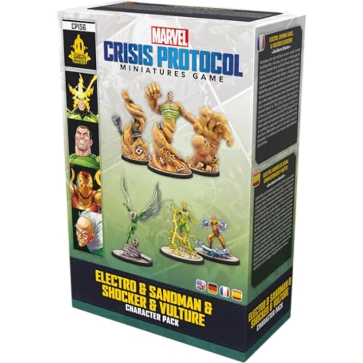 Atomic Mass Games Marvel: Crisis Protocol, Electro, Sandman, Shocker und Vulture Character Pack, detaillierte Sammelfiguren für Strategiespiel – Bild 3