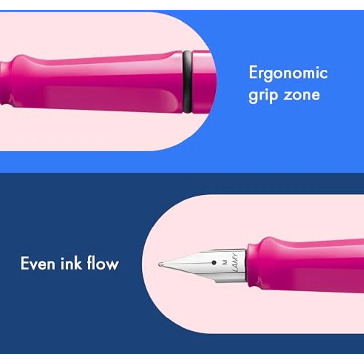 Lamy 1223774 safari Füllhalter, pink, Feder M – Bild 4