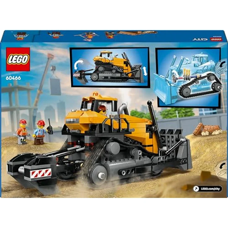 LEGO City 60466 Gelber Bulldozer, 682-teiliges Bauspielzeug für Kinder ab 8 Jahren mit beweglichem Räumschild, 24 cm lang – Bild 10
