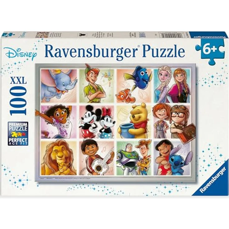 Ravensburger Kinderpuzzle - 12004118 Disney Multicharacter - Puzzle für Kinder ab 6 Jahren, 100 Teile im XXL-Format, bunter Puzzlespaß – Bild 1