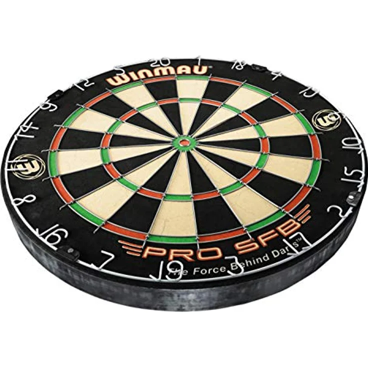 Winmau PRO-SFB Dartboard Set, inklusive 2 Satz Steeldarts, traditionelle Sisalfasern, turniertauglich – Bild 3