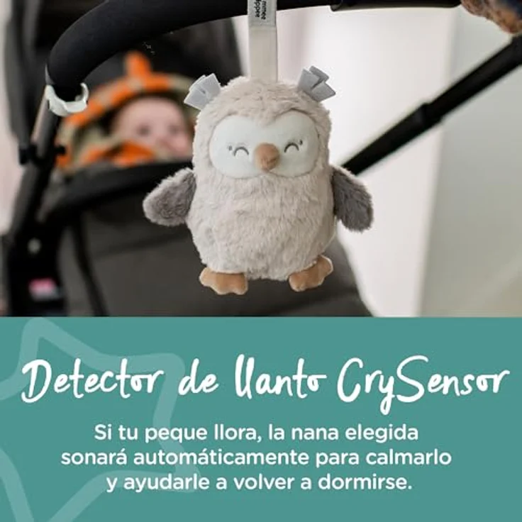 Tommee Tippee Mini-Einschlafhilfe Ollie die Eule, mit CrySensor, 6 beruhigenden Geräuschen, USB-Aufladbar und Waschmaschinenfest – Bild 3