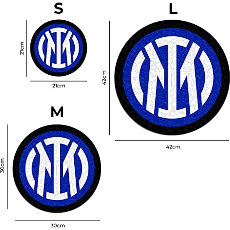 Inter Iconic Puzzles, FC Logo, Holzpuzzle aus nachhaltigem Holz, Größe M, 270 Stück – Bild 4