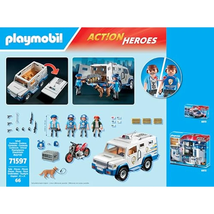Playmobil® Geldtransporter (71597), Action Heroes, 50 Jahre Konstruktions-Spielset, (66 St), Made in Europe – Bild 5
