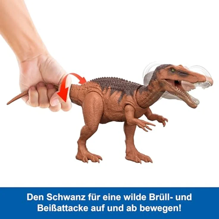 Mattel® Jurassic World, Rebirth Wild Roar Baryonyx, Actionfigur mit beweglichem Schwanz und Geräuschfunktion, ca. 33 cm lang – Bild 4