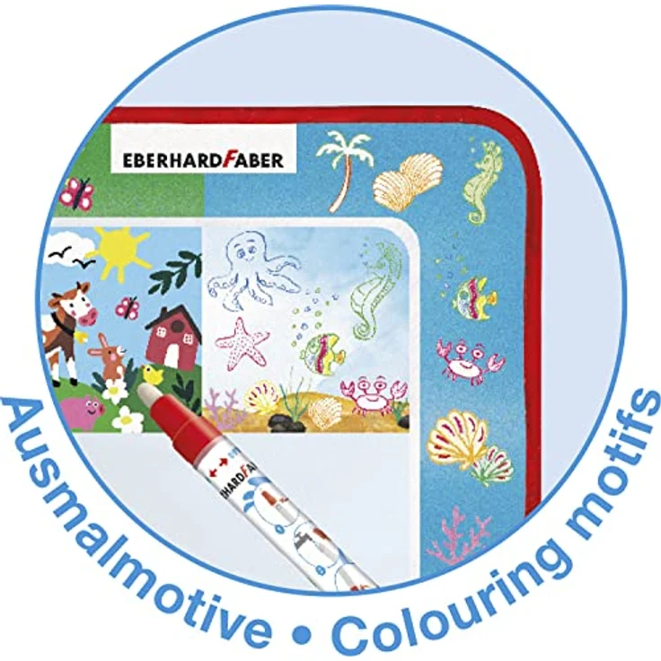 Aqua Fun Malmatte, 32 x 32 cm, inkl. Malstift – Bild 4