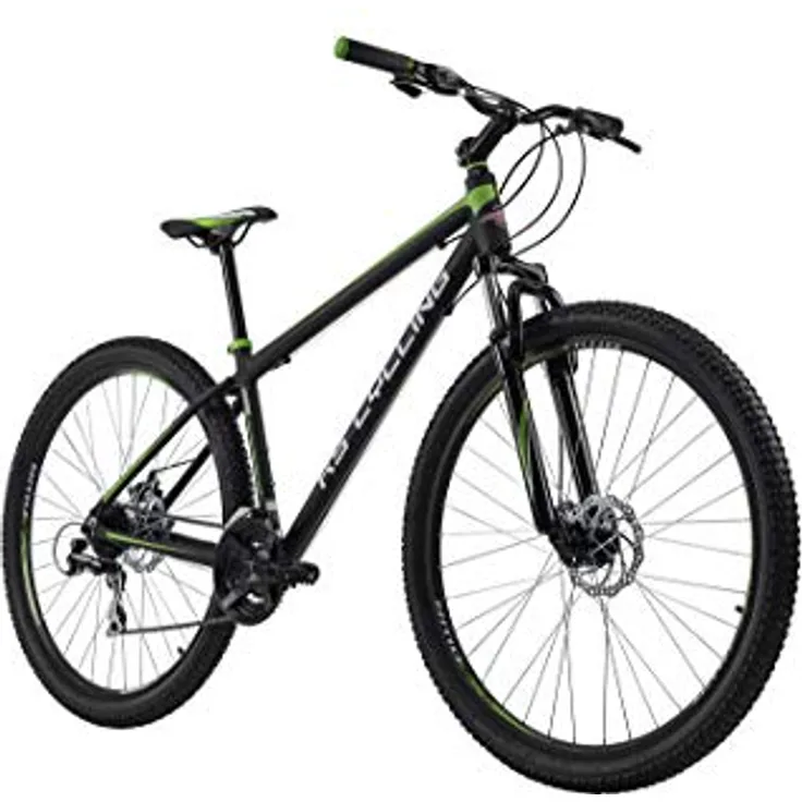 KS Cycling Unisex – Erwachsene Mountainbike Hardtail 29'' Xceed schwarz-grün RH 42 cm, 29 Zoll