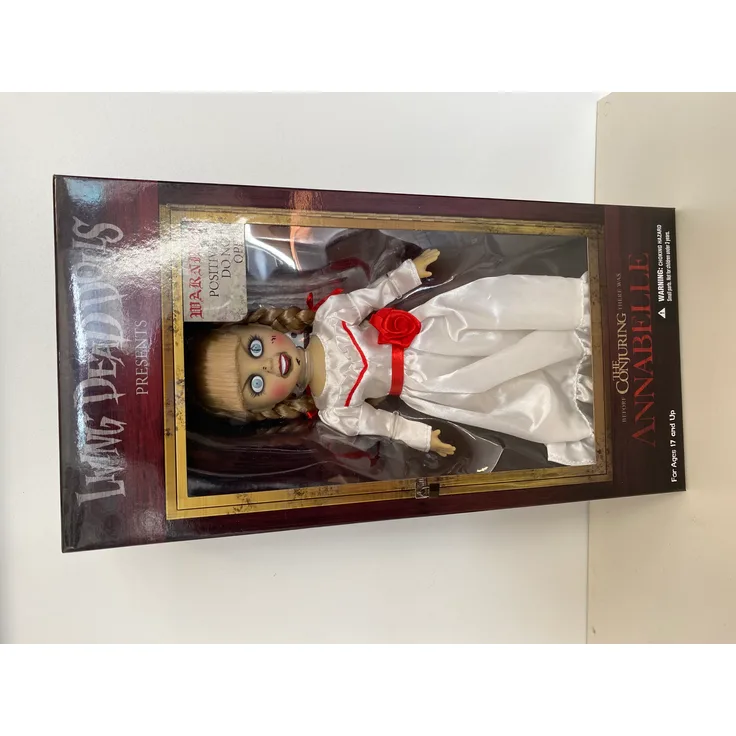 Mezco Toyz Living Dead Dolls Annabelle, 25 cm Sammlerfigur mit abnehmbarem Kopf und Stoffkleidung, offiziell lizenziert