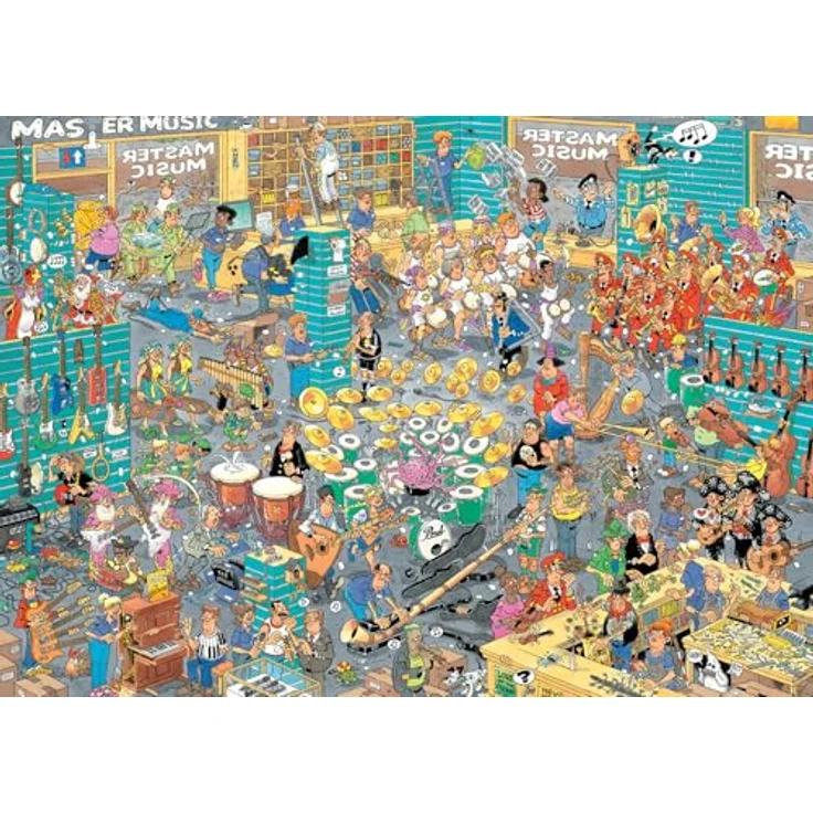 Jan van Haasteren - Der Musikshop & Urlaubssitzel - 2x1000 Teile Puzzle für Erwachsene, umweltfreundlich aus 100% recyceltem Karton – Bild 3