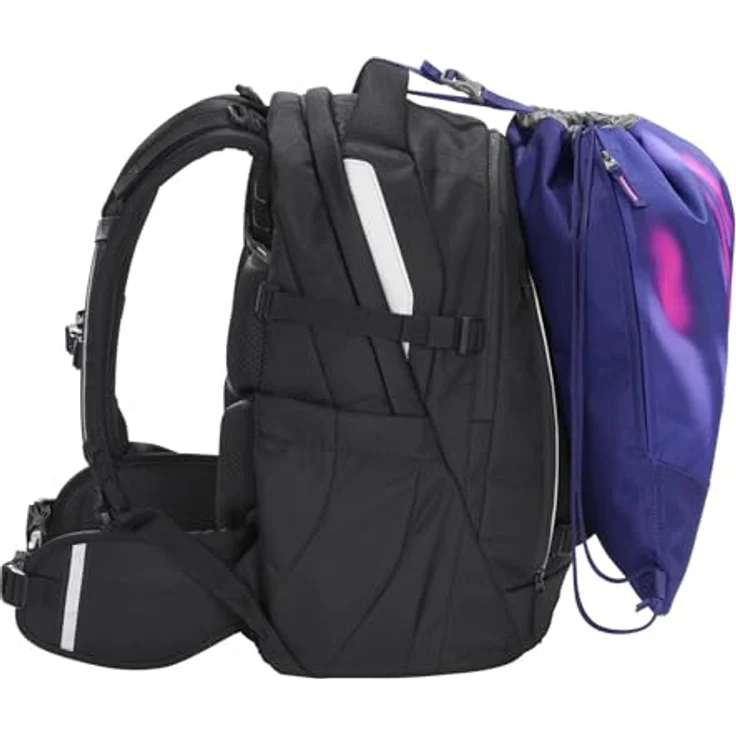 coocazoo Aurora Glow Sportbeutel, Turnbeutel mit 10 l Volumen, reflektierend, aus 9 recycelten PET-Flaschen – Bild 2