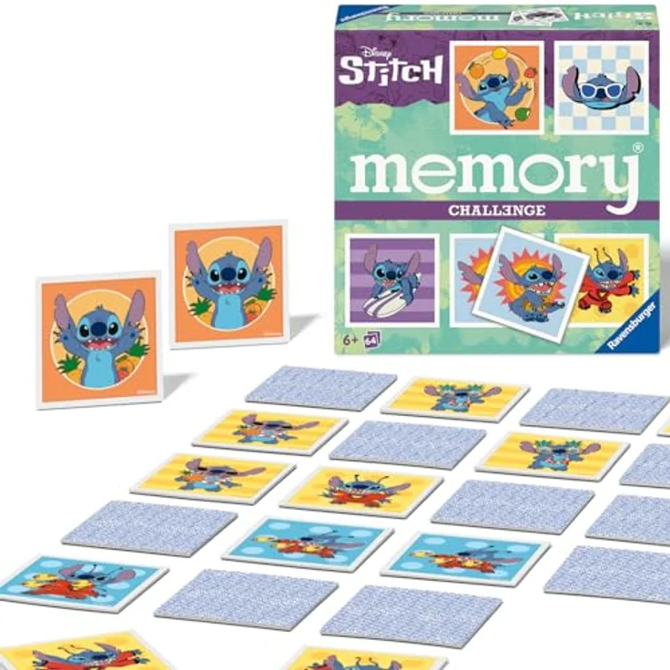 Ravensburger Challenge memory® Disney Stitch, Merkspiel mit 64 Karten, Made in Europe – Bild 1