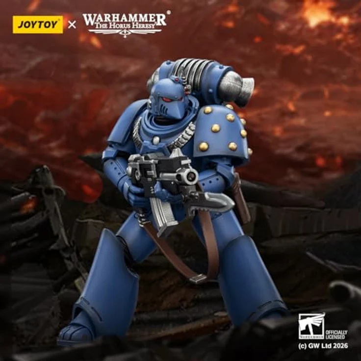 Joy Toy JT02960, Warhammer The Horus Heresy Actionfigur Ultramarines MKVI Tactical Legionary, 12 cm, detailreiche und bewegliche Figur mit Zubehör für Tabletop-Spiel – Bild 5
