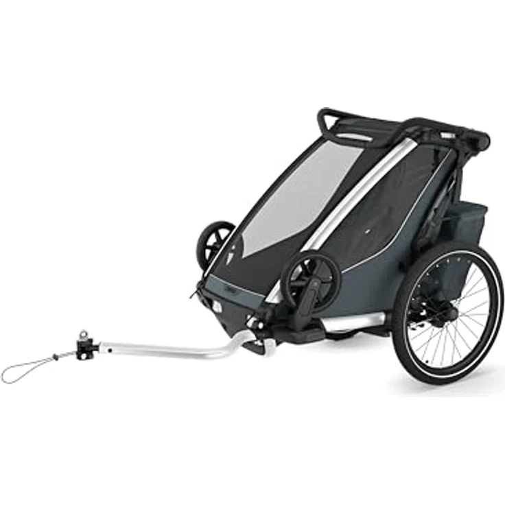 Thule Chariot Cross 2, Veloanhänger mit modularen Sitzoptionen für ein oder zwei Kinder und schneller Umwandlung in einen Kinderwagen – Bild 5
