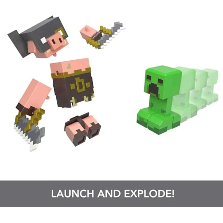 Minecraft Spielzeug Legends ca. 8 cm große Actionfiguren im 2er-Pack, Bereit zum Angriff und mit Zubehör | Geschenk zum Sammeln für Kinder, GYR99 – Bild 5