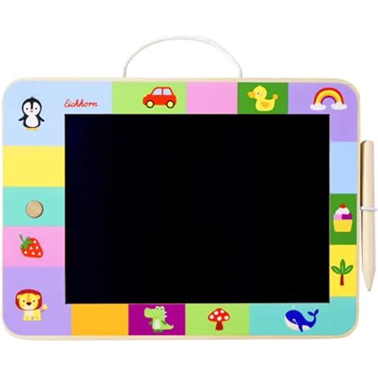 Eichhorn Tafel Zeichentafel LCD, Maltafel für Kinder ab 3 Jahren mit 22,5 x 16 cm Malfläche, inkl. Holzstift und Tragelasche – Bild 1