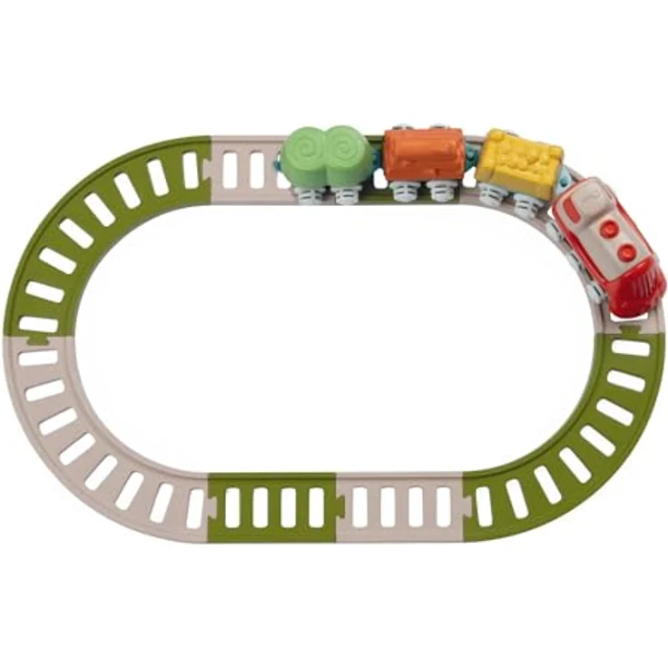 Chicco Eco+ Baby Railway 18-tlg. Eisenbahn-Set mit Schienen und Zug, aus 80 % recyceltem Kunststoff, für Kinder ab 18 Monaten – Bild 3