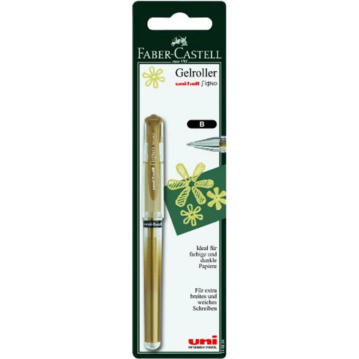 uni-ball 146894 - Gelroller Signo UM-153, Stärke: 0,6 mm, gold, 1 Stück – Bild 2