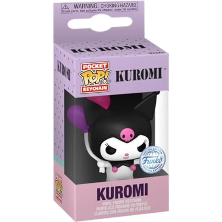 Funko Pop! Keychain: HK - Kuromi - Mini Vinyl-Figur als Schlüsselanhänger, 11,76 cm, langlebiges Material, perfektes Geschenk für Hello Kitty Fans – Bild 2