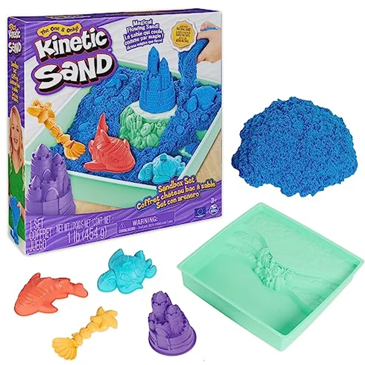Spin Master Kinetic Sand Box, Bastelsand in verschiedenen Farben erhältlich, 1 Stück