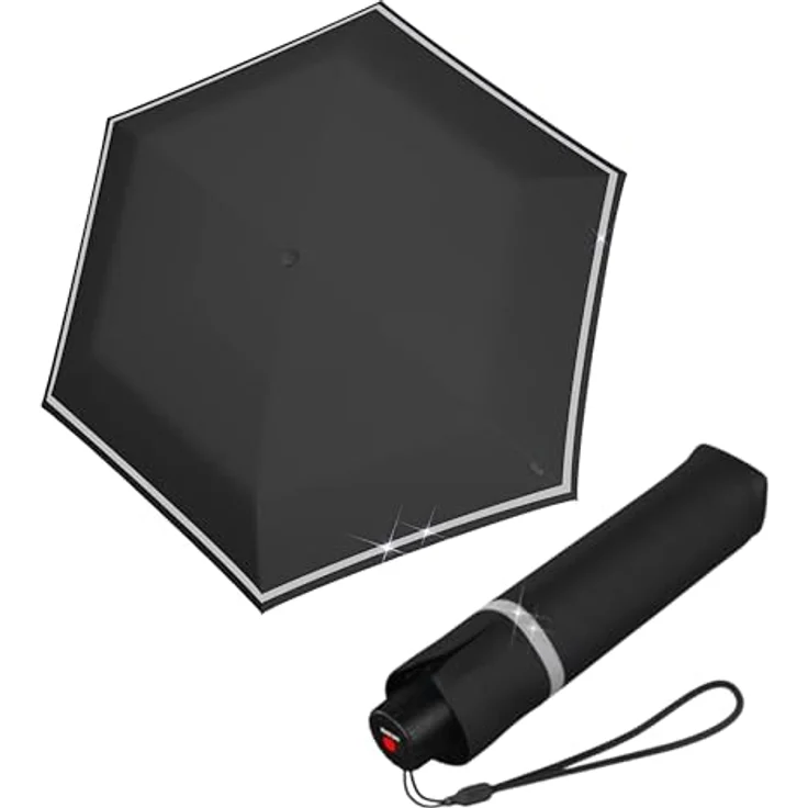 Knirps Rookie Manual Kinder Schultaschenschirm Regenschirm Taschen Kinderschirm Black – Bild 2