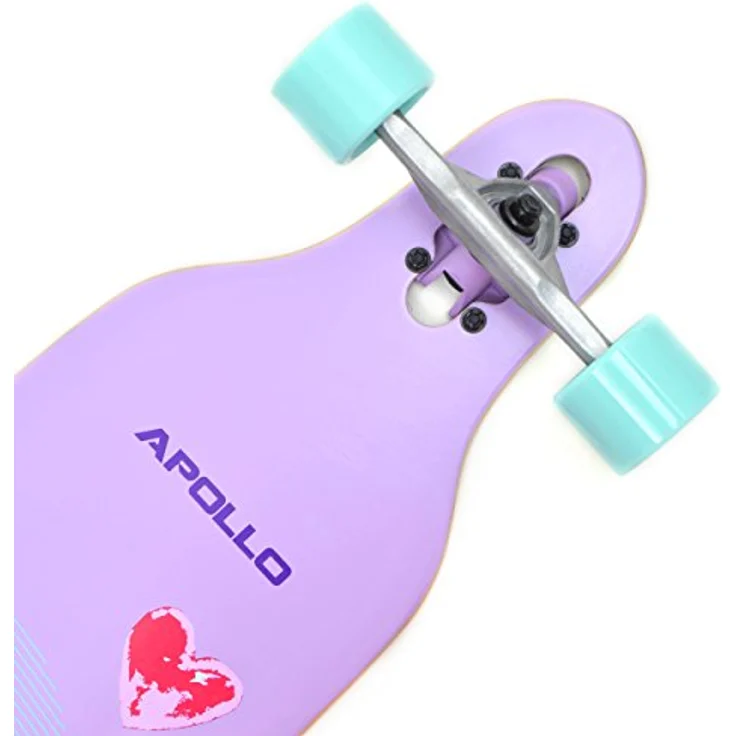Apollo Longboard Tamana Komplettboard mit High Speed ABEC Kugellagern, Drop Through Freeride Skaten Cruiser Board – Bild 4