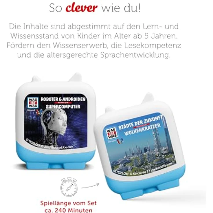 tonies Hörspielfigur Clever Tonie Was ist Was - Set, spannende Themen wie Erfindungen, Roboter und Städte der Zukunft – Bild 3