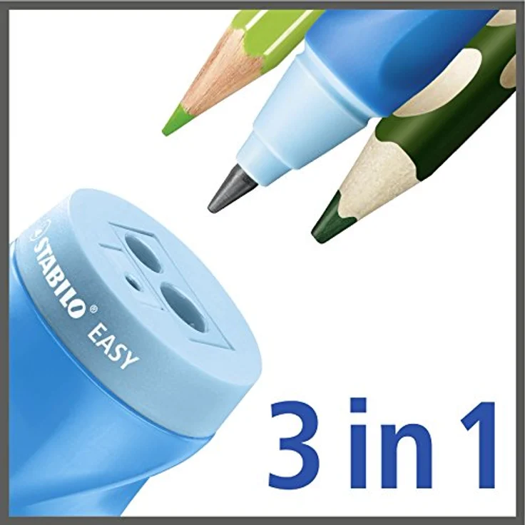 Ergonomischer Dosen-Spitzer für Rechtshänder - STABILO EASYsharpener - 3 in 1 - grün – Bild 5