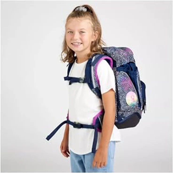 Ergobag Pack Schulrucksack, 20 Liter Volumen, ergonomisches Tragesystem, blau – Bild 8