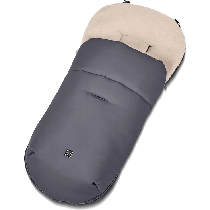 Moon Premium Winter Fußsack 2026, Fußsack mit herausnehmbarem Teddyfell, Graphite