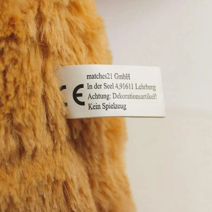 matches21 HOME & HOBBY Plüschfigur Teddybär mit Herz Ich pass auf Dich auf braun 25 cm (1-St) – Bild 5