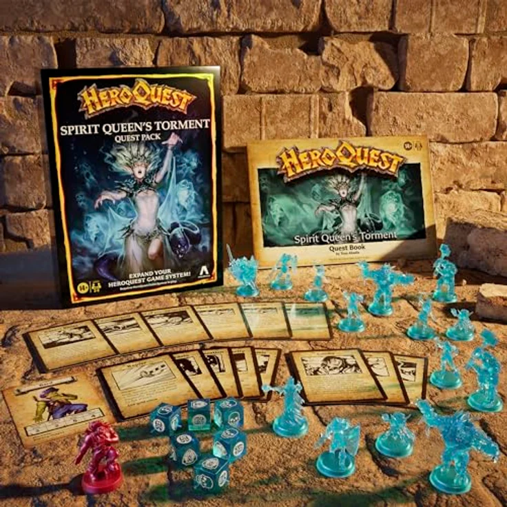 Avalon Hill HeroQuest Spirit Queen's Quest Pack, Erweiterung mit 15 Miniaturen und 14 Quests für HeroQuest Spielsystem – Bild 4