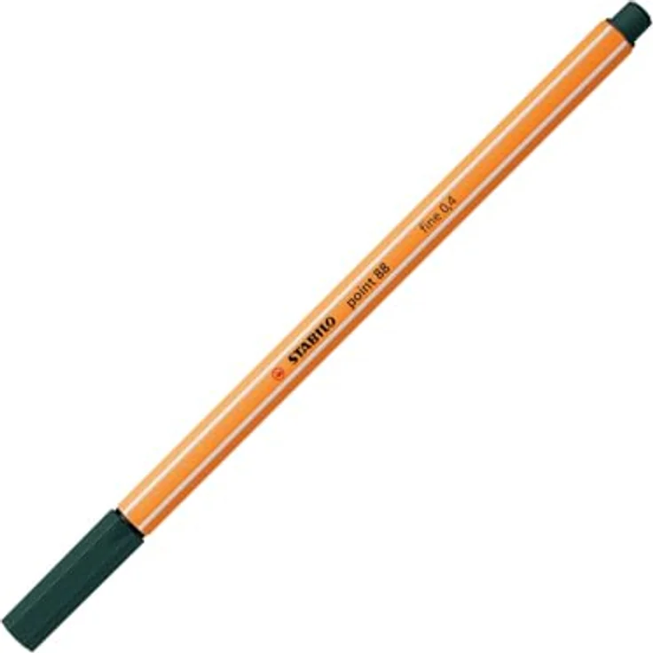 STABILO point 88 Fineliner, Olivgrün mit metallgeschützter Spitze, wischfester Spezialtinte, perfekt für präzise Arbeiten – Bild 1