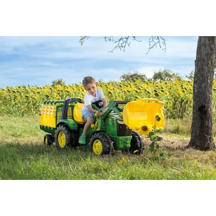Rolly Toys 651047 - Trettraktor rollyX-Trac Premium John Deere 8400R, für Kinder von 3-10 Jahre, Flüsterbereifung - Preisvergleich – Bild 5