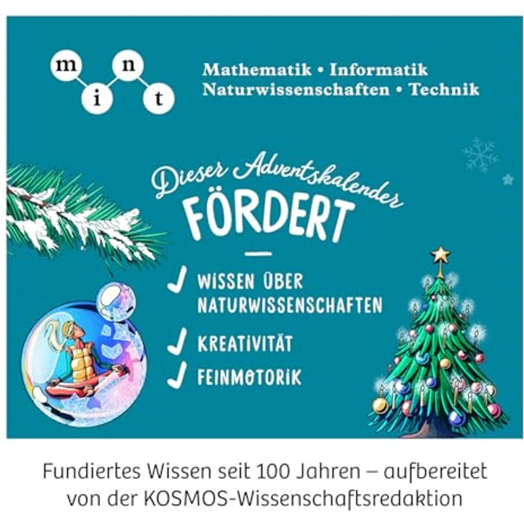 KOSMOS 661090 Experimentierkasten Adventskalender 2025, 24 spannende Experimente für Kinder ab 8 Jahren, Spielzeug-Adventskalender für Chemie, Physik und Geologie – Bild 6
