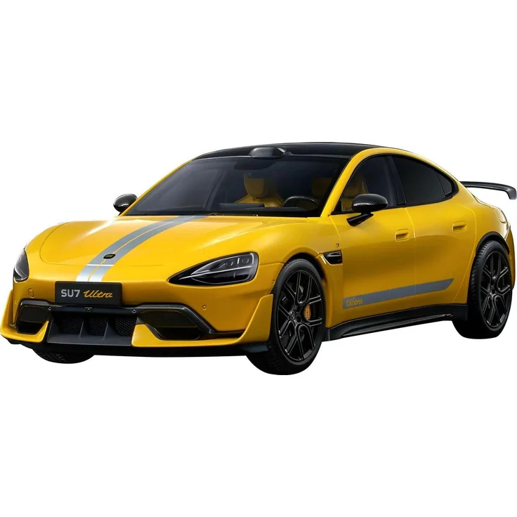 Xiaomi SU7 Ultra 1/18 Die-cast Modellauto, präzise Nachbildung in Lightning Yellow mit öffnenden Türen und lenkbaren Vorderrädern