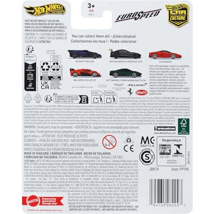 Hot Wheels Bugatti Bolide JBK79, Spielzeug-Rennwagen im Maßstab 1:64 aus Druckguss, Teil der Premium Car Culture Sammlung – Bild 8