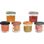 Beaba Aufbewahrungsbehälter 6er Pack aus Glas 250 ml - Sunrise, Nahrungsbehälter für Babynahrung, luftdicht verschließbar, spülmaschinengeeignet