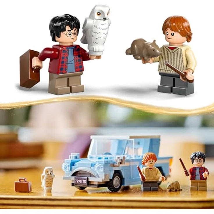 LEGO Harry Potter Fliegender Ford Anglia, baubares Spielzeug-Auto für Kinder, Geschenk für Jungs, Mädchen und alle Fans ab 7 Jahren, Set mit 2 Mini-Figuren inkl. Ron Weasley für Rollenspiele 76424, 4 LEGO Harry Potter Figuren enthalten - Preisvergleich – Bild 5