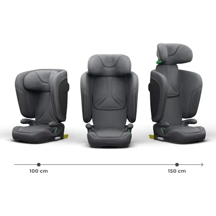 KinderKraft Unity 2 I-Size GREY, Kindersitz mit ISOFIX, 5-fach verstellbarer Rückenlehne und SPS-Seitenaufprallschutz für Kinder von 100 bis 150 cm – Bild 4
