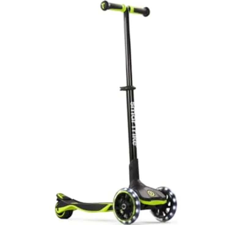 smarTrike Kinderroller Xtend Scooter - Lime, für Kinder ab 3 bis 12 Jahren, bis 50 kg belastbar, verstellbarer Lenker, LED-Beleuchtung, kugelgelagerte Räder