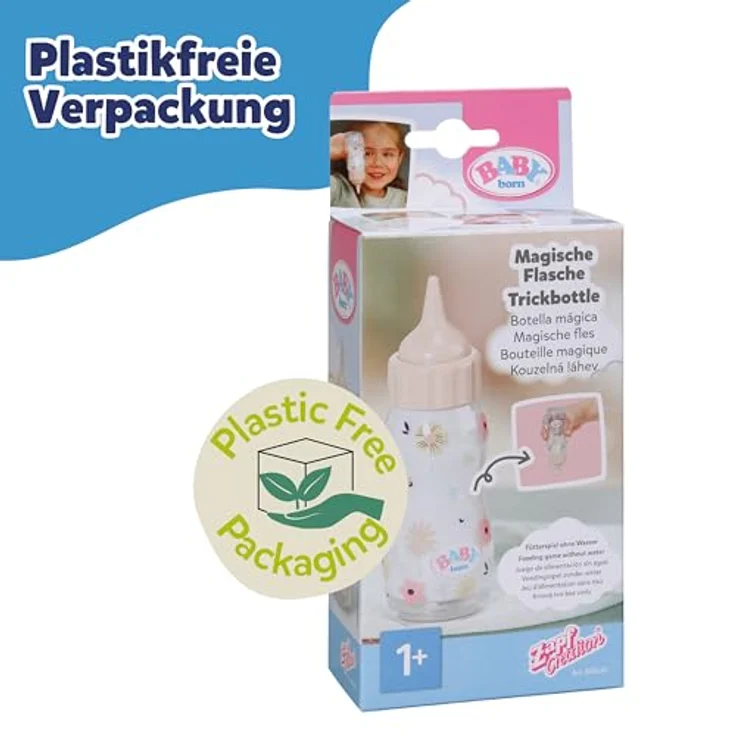 BABY born Magische Flasche, Puppenzubehör mit realistischem Effekt, Rosa – Bild 5